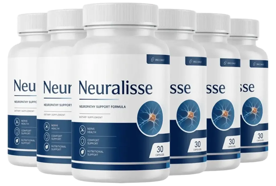 6 white bottles of Neuralisse Nerve Support Formula, 30 capsules each